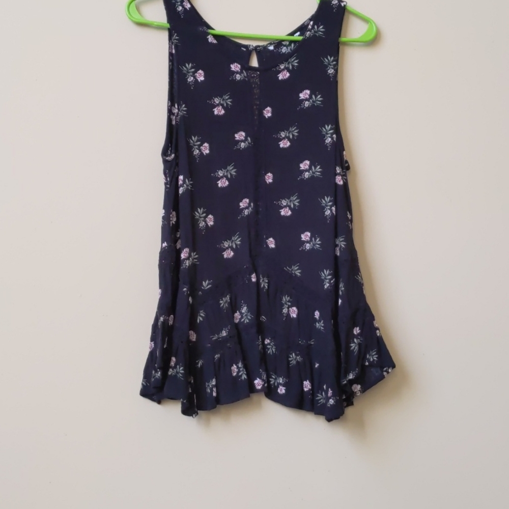 American Eagle Floral Tunic Tank Top